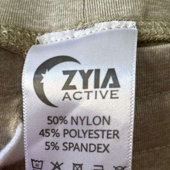 NWOT Zyia XXL Lounge Pants Oatmeal Color, Crop - Picture 5 of 7